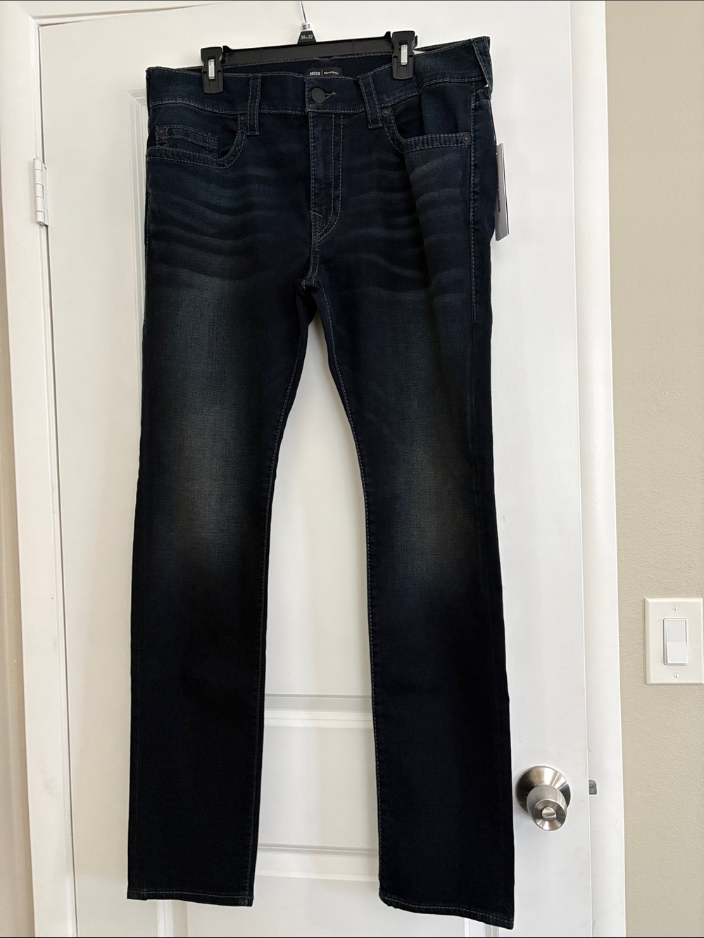 True Religion Men's Slim Jeans in Dark Indigo Black